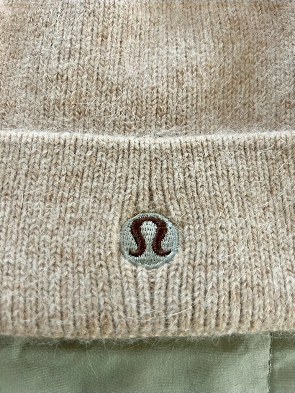 Lululemon Women’s Tan Knit Beanie with Logo